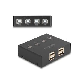   Delock USB 2.0 kapcsoló 4 személyi számítógép - 4 eszköz (DL-11507)