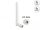 Delock WLAN 802.11 b/g/n antenna RP-SMA-dugó 2 dBi mindenirányú, dönthető csatlakozással (fehér)