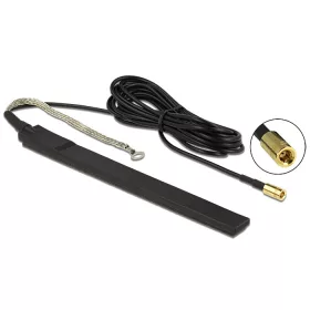   DELOCK DAB+ antenna SMB dugó 23 dBi aktív mindenirányú öntapadós rögzítővel kültéri - fekete (DL-12411)