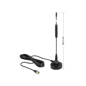   DELOCK DAB+ antenna F dugó 0 dBi mindenirányú mágneses talpú fix - fekete (DL-12412)