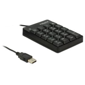   Delock USB numerikus billentyűzet 19 billentyűvel (fekete) (DL-12481)