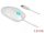 Delock Optika LED-es egér 3 gombos, A-típusú USB, fehér színu (DL-12537)