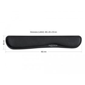   Delock Fekete csuklótámasz billentyuzethez vagy laptophoz (DL-12558)