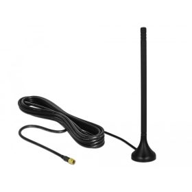   Delock LTE antenna SMA-dugó 3 - 5 dBi 12,5 cm irányítatlan, rögzített, mágneses talppal és csatlakoz (DL-12588)