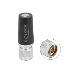   Delock Antenna LTE N csatlakozó 3 dBi omnidirekcionális merev fekete csavaros kültéri antenna LTE N (DL-12604)