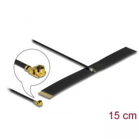   Delock LPWAN antenna MHF  I dugó - 0,38 dBi 1,13 15 cm FPC belső öntapadós (DL-12614)