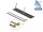 Delock WLAN 802.11 ac/ax/a/h/b/g/n ikerantenna, 2 x MHF  I csatlakozódugó, 2,2   4,0 dBi, 2 x 15 cm-