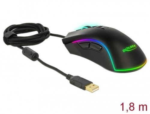Delock Optikai, hét gombos USB játék egér - jobb kezeseknek