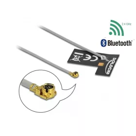   Delock WLAN 802.11 b/g/n Antenna, MHF  I csatlakozódugó, 2 dBi, 1.13 10 cm-es NYÁK-lap, belső öntapa (DL-12693)