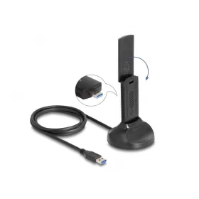   Delock Wi-Fi 6 duális Band WLAN USB adapter AX1800 (1201 + 574 Mbps) (DL-12771)