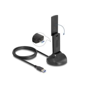   Delock Wi-Fi 6E duális Band WLAN USB adapter AX5400 (2 x 2402 + 574 Mbps) (DL-12774)