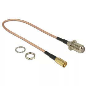   Delock Antennakábel F jack válaszfal > SMB dugó RG-316 25 cm (DL-13024)