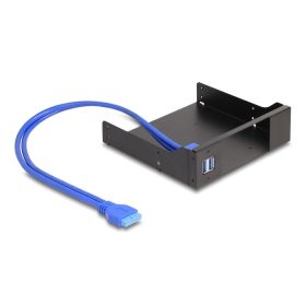   Delock 5.25  fém beszerelési keret USB 5 Gbps Hub-bal Slim Bay Mobile Rack-hez (DL-18006)