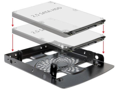 Delock illesztő keret 3.5  > 2 x 2.5  HDD