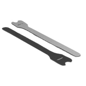   Delock Tépőzáras kábelkötegelő L 240 mm x B 13 mm 10 darab, fekete (DL-18264)