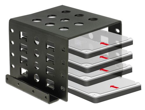 Delock Beépíto keret 4 x 2.5  - 3.5 , fekete