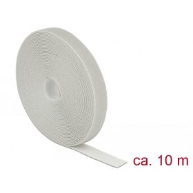   Delock Hurkolható rögzítők, 10 m x 20 mm (H x Sz) tekercs, szürke (DL-18281)