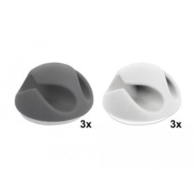   Delock Kábeltartó 2 kábelrendezovel 6 darabos készlet (DL-18295)