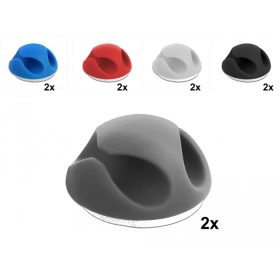   Delock Kábeltartó mini szett 2 kábelrendezovel 10 darabos megfelelo színekben (DL-18296)