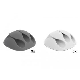   Delock Kábeltartó három kábelrendezovel 6 darabos készlet (DL-18297)