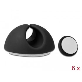 Delock Kábel tartó készlet, 6 darabos fekete (DL-18342)