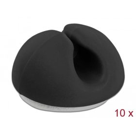 Delock Kábeltartó mini szett 10 darabos fekete (DL-18343)