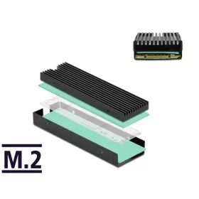 Delock Hűtőborda M.2 SSD 2280-hoz, fekete (DL-18353)