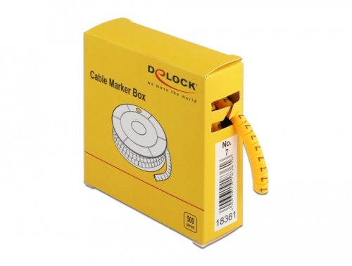 Delock 500 db. sárga kábeljelző doboz No. 7