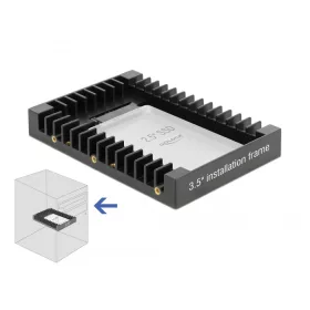   Delock 3.5  szerelokeret 2.5  SATA meghajtóhoz fekete (DL-18364)