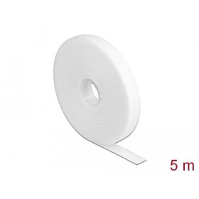   Delock Velcro fehér ragasztó szalag guriga Hx 5 m x Sz 13 mm (DL-18377)