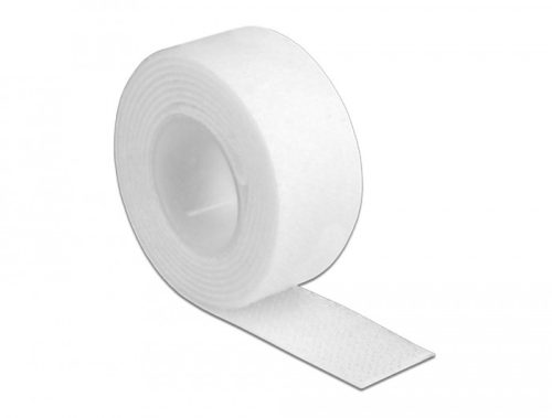 Delock Velcro fehér ragasztó szalag guriga Hx 1 m x Sz 20 mm