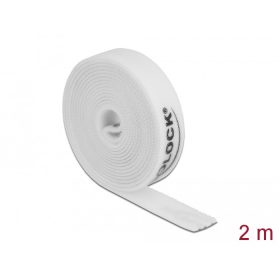   Delock Velcro fehér ragasztó szalag guriga Hx 2 m x Sz 15 mm (DL-18386)