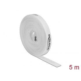   Delock Velcro fehér ragasztó szalag guriga Hx 5 m x Sz 15 mm (DL-18387)