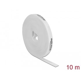   Delock Velcro fehér ragasztó szalag guriga Hx 10 m x Sz 15 mm (DL-18388)