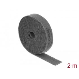   Delock Velcro szürke ragasztó szalag guriga Hx 2 m x Sz 15 mm (DL-18389)