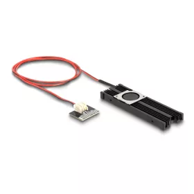   Delock Hűtőborda ventillátorral M.2 SSD 2280-hoz, fekete (DL-18451)