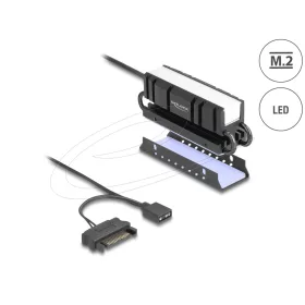  Delock M.2 Hűtőborda SSD 2280-hoz RGB LED világítással (DL-18460)