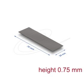   Delock Hővezető párna 70 x 20 x 0,75 mm M.2 modulokhoz 3,0 W/mK