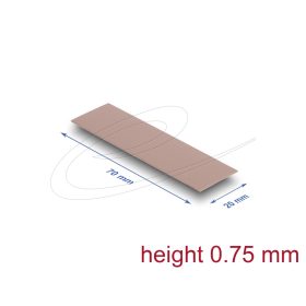   Delock Hővezető párna 70 x 20 x 0,75 mm M.2 modulokhoz 3,0 W/mK   nem szilikon anyagú