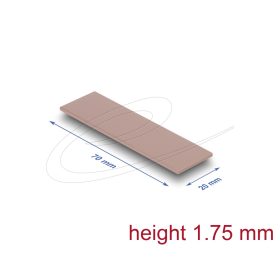   Delock Hővezető párna 70 x 20 x 1,75 mm M.2 modulokhoz 3,0 W/mK   nem szilikon anyagú