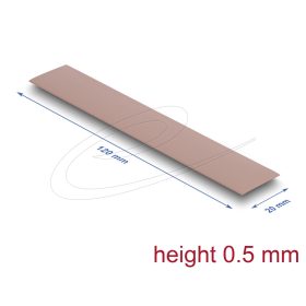   Delock Hővezető párna 120 x 20 x 0,5 mm M.2 modulokhoz 3,0 W/mK   nem szilikon anyagú