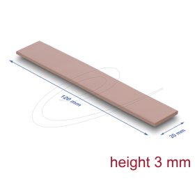   Delock Hővezető párna 120 x 20 x 3 mm M.2 modulokhoz 3,0 W/mK   nem szilikon anyagú