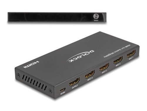 Delock HDMI kapcsoló 4 x HDMI bemenet - 1 x HDMI kimenet 8K 60 Hz