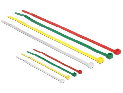Delock színes kábelkötözők, 100 x 2.5 mm + 200 x 3.6 mm 200 darab