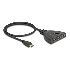   Delock HDMI switch 3 x HDMI bemenet - 1 x HDMI kimenet 8K 60 Hz, integrált kábellel 60 cm (DL-18649)