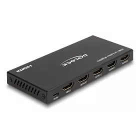   Delock HDMI elosztó 1 x HDMI megoszlik 4 x HDMI-vé, 4K 60 Hz kimenettel és downscalerrel (DL-18652)