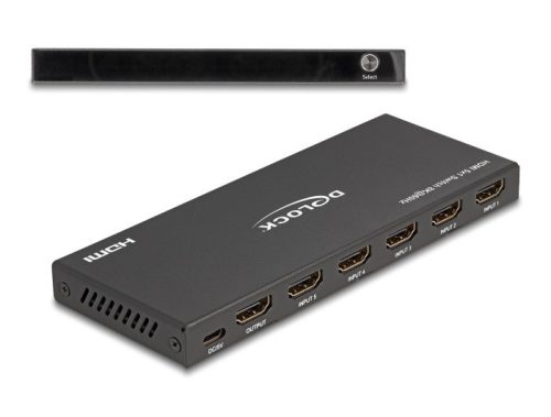 Delock HDMI kapcsoló 5 x HDMI bemenet - 1 x HDMI kimenet 8K 60 Hz