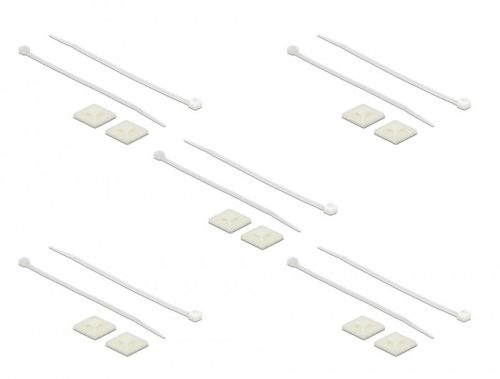 Delock Kábelkötegelő talp 25 x 25 mm, kábelkötegelővel, melynek hossza 150 mm x szélessége 3,6 mm fe