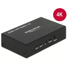   Delock HDMI UHD-es elosztó 1 x HDMI-bemenet > 2 x HDMI-kimenet 4K (DL-18682)