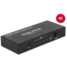   Delock HDMI UHD-kapcsoló, 5 x HDMI-bemenet > 1 x HDMI-kimenet, 4K (DL-18685)